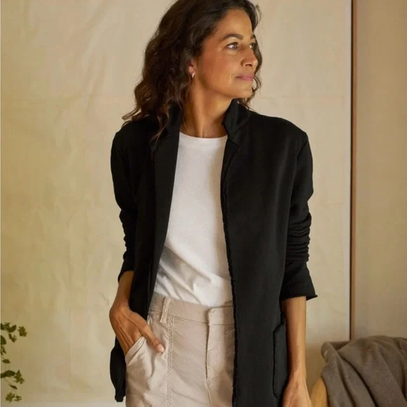 NWT Frank & Eileen Dublin Black Sweatshirt Blazer, size XS - Picture 3 of 12